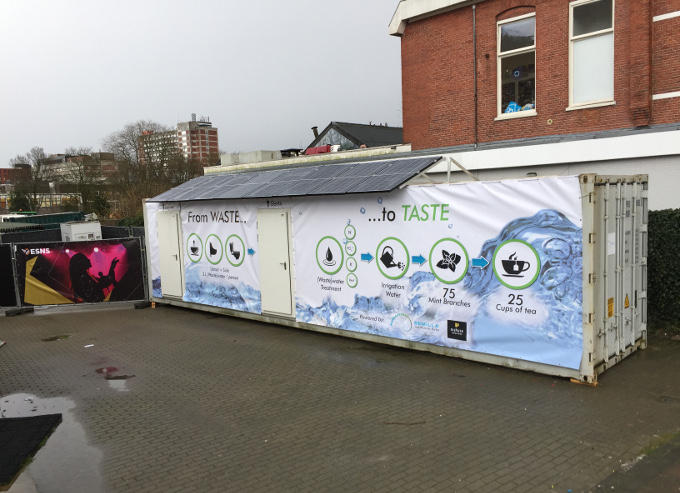 Zo ziet het prototype van de sanitation hub er nu uit Zo ziet het prototype van de sanitation hub er nu uit