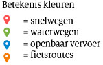 Betekenis kleuren in de kaarten
